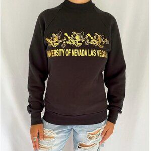 90s vintage black las vegas university collegiate varsity pullover sweatshirt